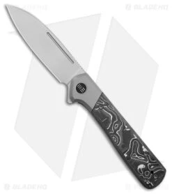 WE Knife Co. Soothsayer Frame Lock Knife Al CF/Gray Ti (3.5" BB) WE20050-3