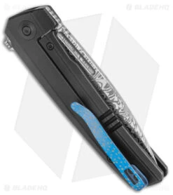 WE Knife Co. Speedster Frame Lock Knife Black Ti (3.5" Damasteel) 21021B-DS1 6 WE Knife Co. Speedster Frame Lock Knife Black Ti (3.5" Damasteel) 21021B-DS1 -We Knife Co Shop WE Knife Co Speedster FL Black Ti Damasteel BHQ 144134 jr side