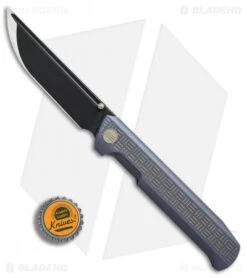 WE Knife Co. Straight Up Frame Lock Knife Blue (3.9" Black) 710C -We Knife Co Shop WE Knife Co Straight Up blue black 710C BHQ 74128 er bottlecap