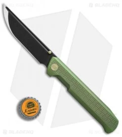 WE Knife Co. Straight Up Frame Lock Knife Green (3.9" Black) 710E -We Knife Co Shop WE Knife Co Straight up green black 710E BHQ 74130 er bottlecap