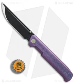 WE Knife Co. Straight Up Frame Lock Knife Purple (3.9" Black) 710A -We Knife Co Shop WE Knife Co Straight up purple black 710A BHQ 74126 er bottlecap