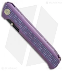 WE Knife Co. Straight Up Frame Lock Knife Purple (3.9" Black) 710A -We Knife Co Shop WE Knife Co Straight up purple black 710A BHQ 74126 er spine