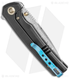 WE Knife Co. Subjugator Frame Lock Knife Black Titanium (3.5" Damascus) -We Knife Co Shop WE Knife Co Subjugator FL Black Ti Damascus BHQ 139453 jr side