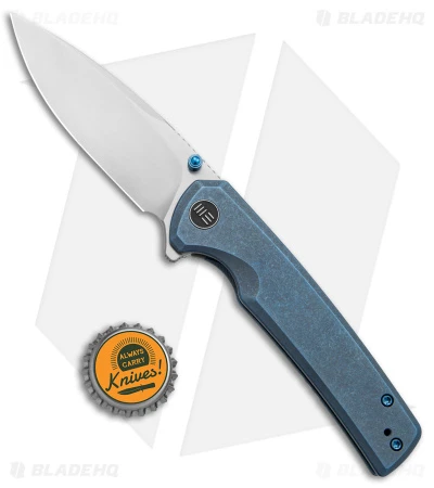 WE Knife Co. Subjugator Frame Lock Knife Blue Titanium (3.5" Satin) 4 WE Knife Co. Subjugator Frame Lock Knife Blue Titanium (3.5" Satin) - Image 4