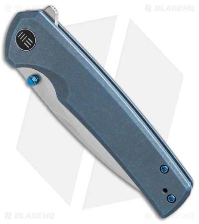 WE Knife Co. Subjugator Frame Lock Knife Blue Titanium (3.5" Satin) 2 WE Knife Co. Subjugator Frame Lock Knife Blue Titanium (3.5" Satin) - Image 2