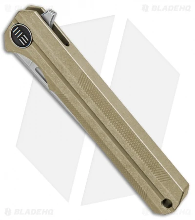 WE Knife Co. Syncro Integral Frame Lock Knife Gold Ti (3.8" Stonewash) 909B 2 WE Knife Co. Syncro Integral Frame Lock Knife Gold Ti (3.8" Stonewash) 909B - Image 2