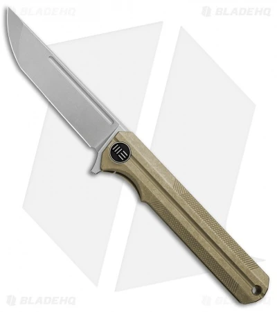 WE Knife Co. Syncro Integral Frame Lock Knife Gold Ti (3.8" Stonewash) 909B 1 WE Knife Co. Syncro Integral Frame Lock Knife Gold Ti (3.8" Stonewash) 909B