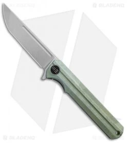 WE Knife Co. Syncro Integral Frame Lock Knife Green Ti (3.8" Stonewash) 909A