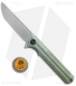 WE Knife Co. Syncro Integral Frame Lock Knife Green Ti (3.8" Stonewash) 909A 9 WE Knife Co. Syncro Integral Frame Lock Knife Green Ti (3.8" Stonewash) 909A -We Knife Co Shop WE Knife Co Syncro Integral FL Green Ti SW 909A BHQ 96895 jr bottlecap