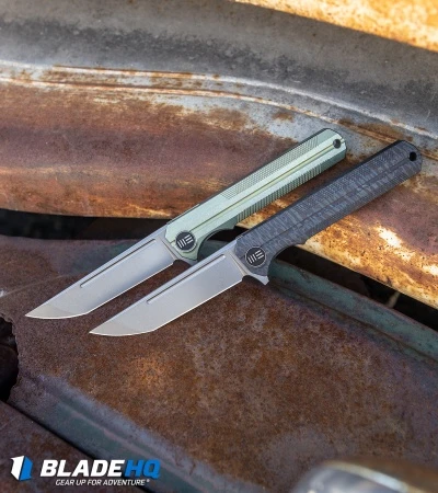 WE Knife Co. Syncro Integral Frame Lock Knife Green Ti (3.8" Stonewash) 909A 6 WE Knife Co. Syncro Integral Frame Lock Knife Green Ti (3.8" Stonewash) 909A - Image 6