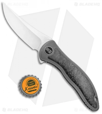 WE Knife Co. Synergy2 Trailing Point Integral Knife Shredded CF/Ti (3.5" Satin) 4 WE Knife Co. Synergy2 Trailing Point Integral Knife Shredded CF/Ti (3.5" Satin) - Image 4