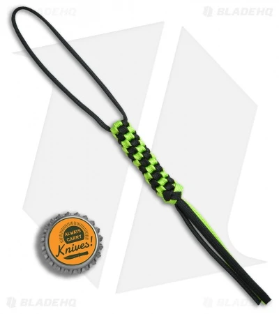 WE Knife Co. Tied Paracord Lanyard (Green/Black) A-03A 2 WE Knife Co. Tied Paracord Lanyard (Green/Black) A-03A - Image 2