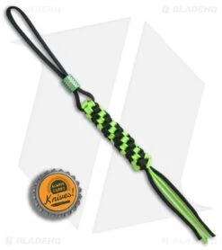 WE Knife Co. Tied Paracord Lanyard W/ Titanium Bead (Green/Black) A-01A -We Knife Co Shop WE Knife Co Tied Paracord lanyard ti bead green black BHQ 74760 er bottlecap