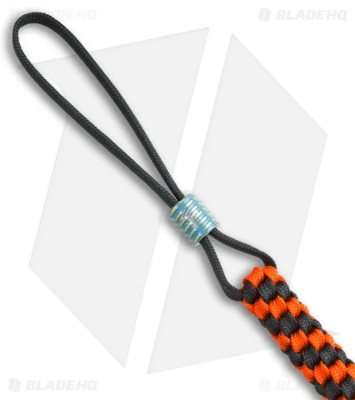 WE Knife Co. Tied Paracord Lanyard W/ Titanium Bead (Orange/Black) A-01C 2 WE Knife Co. Tied Paracord Lanyard W/ Titanium Bead (Orange/Black) A-01C - Image 2
