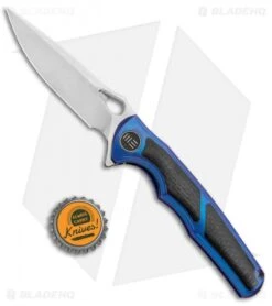WE Knife Co. Tyche Integral Frame Lock Knife Blue Ti/CF (3.75" Hand Satin) 811A -We Knife Co Shop WE Knife Co Tyche Integral FL Blue Ti CF 811A BHQ 86606 jr bottlecap
