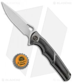 WE Knife Co. Tyche Integral Frame Lock Knife Gray Ti/CF (3.75" Hand Satin) 811B -We Knife Co Shop WE Knife Co Tyche Integral FL Gray Ti CF 811B BHQ 86607 jr bottlecap