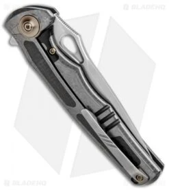 WE Knife Co. Tyche Integral Frame Lock Knife Gray Ti/CF (3.75" Hand Satin) 811B -We Knife Co Shop WE Knife Co Tyche Integral FL Gray Ti CF 811B BHQ 86607 jr side