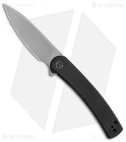 WE Knife Co. Upshot Frame Lock Knife Black Ti (3.5" Polished Bead Blast) 2102A
