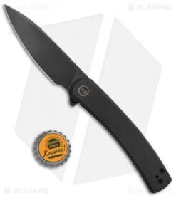 WE Knife Co. Upshot Frame Lock Knife Black Titanium (3.5" Black SW) 2102B -We Knife Co Shop WE Knife Co Upshot FL Black Ti Black 2102B BHQ 123526 jr bottlecap