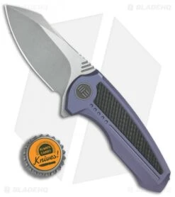 We Knife Co. Valiant Frame Lock Knife Blue Titanium/CF (3" Stonewash) 717D -We Knife Co Shop WE Knife Co Valiant Blue Ti CF SW 717D BHQ 79300 er bottlecap