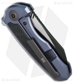 We Knife Co. Valiant Frame Lock Knife Blue Titanium/CF (3" Black) 717C 6 We Knife Co. Valiant Frame Lock Knife Blue Titanium/CF (3" Black) 717C -We Knife Co Shop WE Knife Co Valiant Blue Ti CF black 717C BHQ 79299 er 79299 er