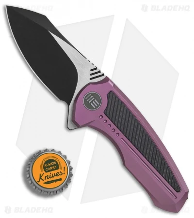 We Knife Co. Valiant Frame Lock Knife Purple Titanium/CF (3" Black) 717A 4 We Knife Co. Valiant Frame Lock Knife Purple Titanium/CF (3" Black) 717A - Image 4
