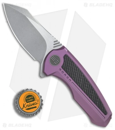We Knife Co. Valiant Frame Lock Knife Purple Ti/CF (3.3" Stonewash) 717B 4 We Knife Co. Valiant Frame Lock Knife Purple Ti/CF (3.3" Stonewash) 717B - Image 4