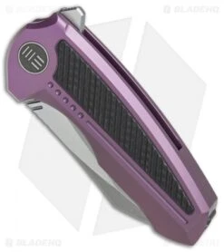 We Knife Co. Valiant Frame Lock Knife Purple Ti/CF (3.3" Stonewash) 717B 6 We Knife Co. Valiant Frame Lock Knife Purple Ti/CF (3.3" Stonewash) 717B -We Knife Co Shop WE Knife Co Valiant Purple Ti SW 717B BHQ 79298 er spine
