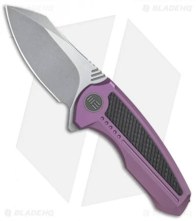 We Knife Co. Valiant Frame Lock Knife Purple Ti/CF (3.3" Stonewash) 717B 1 We Knife Co. Valiant Frame Lock Knife Purple Ti/CF (3.3" Stonewash) 717B