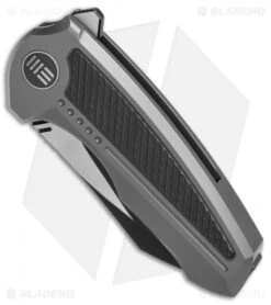 We Knife Co. Valiant Frame Lock Knife Titanium/CF (3" Black) 717G -We Knife Co Shop WE Knife Co Valiant Ti CF black 717G BHQ 79303 er spine