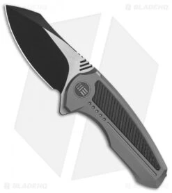 We Knife Co. Valiant Frame Lock Knife Titanium/CF (3" Black) 717G
