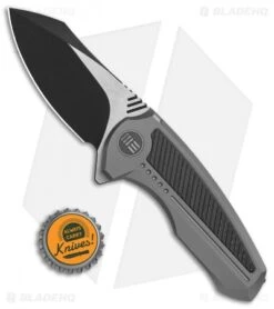 We Knife Co. Valiant Frame Lock Knife Titanium/CF (3" Black) 717G -We Knife Co Shop WE Knife Co Valiant Ti CF black 717G BHQ 79303 jr bottlecap