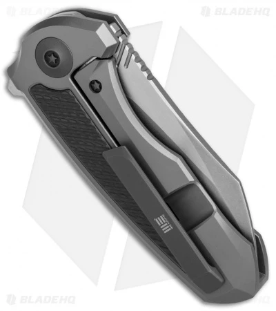 We Knife Co. Valiant Frame Lock Knife Titanium/CF (3" Stonewash) 717H 2 We Knife Co. Valiant Frame Lock Knife Titanium/CF (3" Stonewash) 717H - Image 2