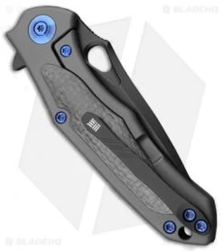 WE Knife Co. Vapor Frame Lock Knife Gray Ti/Carbon Fiber (2.95" Black) 804C -We Knife Co Shop WE Knife Co Vaper FL Gray Ti CF Black 804C BHQ 83817 jr side