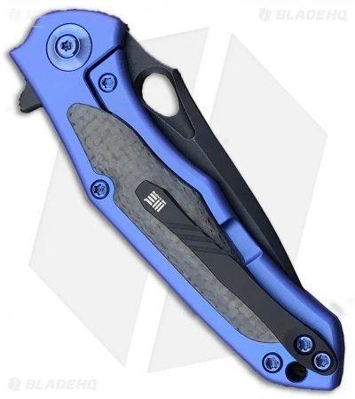 WE Knife Co. Vapor Frame Lock Knife Blue Ti/Carbon Fiber (2.95" Black) 804A 3 WE Knife Co. Vapor Frame Lock Knife Blue Ti/Carbon Fiber (2.95" Black) 804A - Image 3