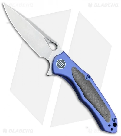 WE Knife Co. Vapor Frame Lock Knife Blue Ti/Carbon Fiber (2.95" Stonewash) 804B 1 WE Knife Co. Vapor Frame Lock Knife Blue Ti/Carbon Fiber (2.95" Stonewash) 804B