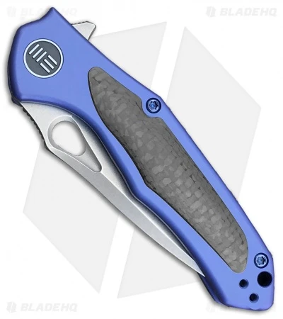 WE Knife Co. Vapor Frame Lock Knife Blue Ti/Carbon Fiber (2.95" Stonewash) 804B 2 WE Knife Co. Vapor Frame Lock Knife Blue Ti/Carbon Fiber (2.95" Stonewash) 804B - Image 2
