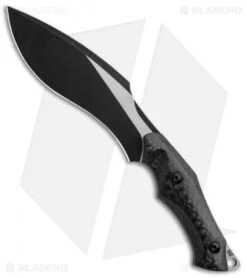 WE Knife Co. Vaquita Fixed Blade Mini Kukri Neck Knife CF (3.2" Black SW) 807B