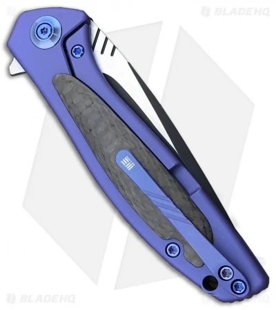 WE Knife Co. Wisp Frame Lock Knife Blue Ti/Carbon Fiber (3.2" Black) 805A 3 WE Knife Co. Wisp Frame Lock Knife Blue Ti/Carbon Fiber (3.2" Black) 805A - Image 3