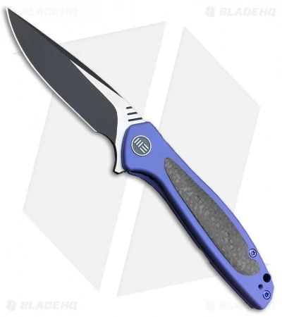 WE Knife Co. Wisp Frame Lock Knife Blue Ti/Carbon Fiber (3.2" Black) 805A 1 WE Knife Co. Wisp Frame Lock Knife Blue Ti/Carbon Fiber (3.2" Black) 805A