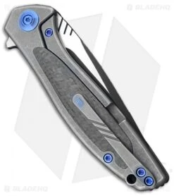 WE Knife Co. Wisp Frame Lock Knife SW Ti/Carbon Fiber (3.2" Black) 805E 5 WE Knife Co. Wisp Frame Lock Knife SW Ti/Carbon Fiber (3.2" Black) 805E -We Knife Co Shop WE Knife Co Wisp FL SW Ti CF Black 805E BHQ 83825 jr side