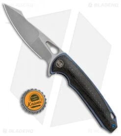 WE Knife Co. Yucha Liner Lock Flipper Knife CF/Blue Ti (3.9" Stonewash) 810A 7 WE Knife Co. Yucha Liner Lock Flipper Knife CF/Blue Ti (3.9" Stonewash) 810A -We Knife Co Shop WE Knife Co Yucha LL Flipper CF Blue Ti SW 810A BHQ 85502 jr bottlecap
