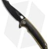 WE Knife Co. Yucha Liner Lock Flipper Knife CF/Gold Ti (3.9" Black SW) 810D