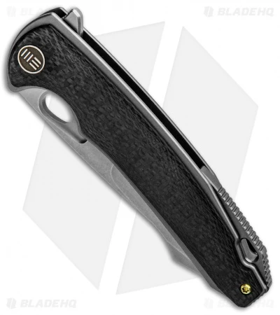 WE Knife Co. Yucha Liner Lock Flipper Knife CF/Titanium (3.9" Stonewash) 810E 2 WE Knife Co. Yucha Liner Lock Flipper Knife CF/Titanium (3.9" Stonewash) 810E - Image 2