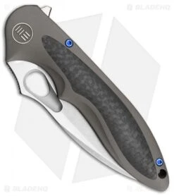 WE Knife Co. Zephyr Frame Lock Knife Bronze Ti/CF (3.5" Stonewash) 716D -We Knife Co Shop WE Knife Co Zephyr Bronze Ti CF SW 716D BHQ 79843 er spine