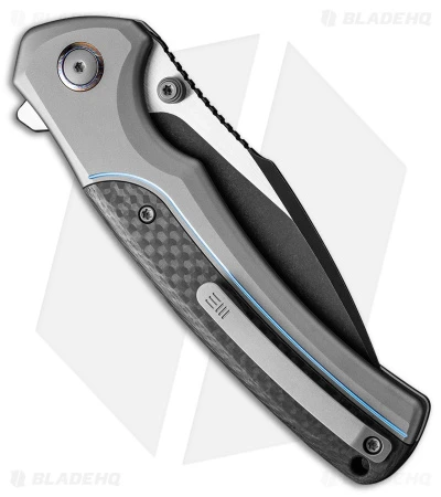 WE Knife Co. Ziffius Limited Edition Button Lock Knife Gray Ti + CF (3.7" Black) 2 WE Knife Co. Ziffius Limited Edition Button Lock Knife Gray Ti + CF (3.7" Black) - Image 2