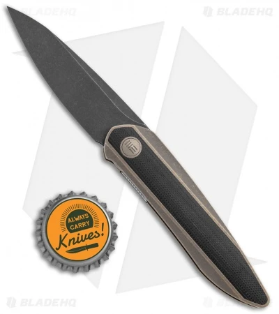 WE Knife Co. Black Void Opus Folding Knife Bronze Ti/G-10 (2.9" Black SW Chisel) 4 WE Knife Co. Black Void Opus Folding Knife Bronze Ti/G-10 (2.9" Black SW Chisel) - Image 4