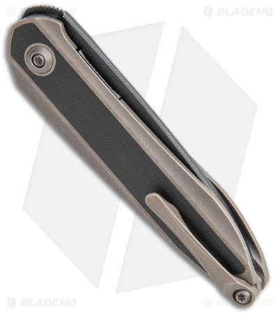 WE Knife Co. Black Void Opus Folding Knife Bronze Ti/G-10 (2.9" Black SW Chisel) 3 WE Knife Co. Black Void Opus Folding Knife Bronze Ti/G-10 (2.9" Black SW Chisel) - Image 3