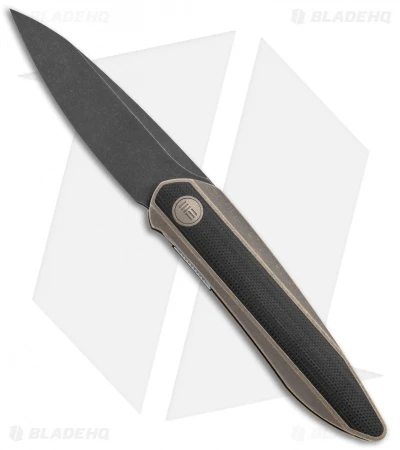 WE Knife Co. Black Void Opus Folding Knife Bronze Ti/G-10 (2.9" Black SW Chisel) 1 WE Knife Co. Black Void Opus Folding Knife Bronze Ti/G-10 (2.9" Black SW Chisel)