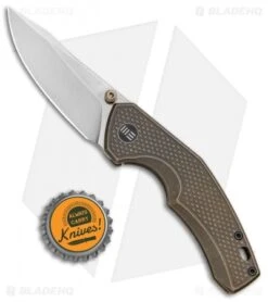 WE Knife Co. Degnan Gnar Frame Lock Knife Bronze Ti (2.78" Satin) 917A -We Knife Co Shop WE Knife Co. Degnan Gnar FL Bronze Ti Satin 917A BHQ 100858 jr bottlecap